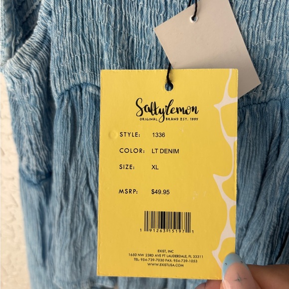 Light Denim Women's Flowy Tank Top, size XL - Picture 3 of 3